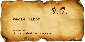 Verle Tibor névjegykártya