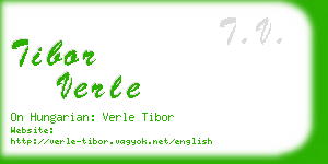 tibor verle business card